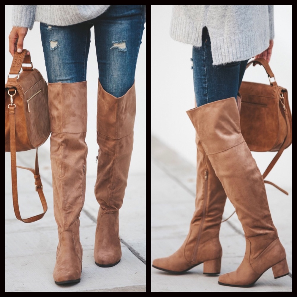 CLEARANCE-FIRM‼️Faux Suede Over Knee Boot - Picture 6 of 8